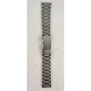 Authentic Vintage 1970s Waltham Signed Stainless Steel "H-Link" Bracelet Rare